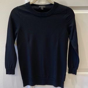 J.Crew black wool Tippi sweater. Small. 3/4 sleeves.